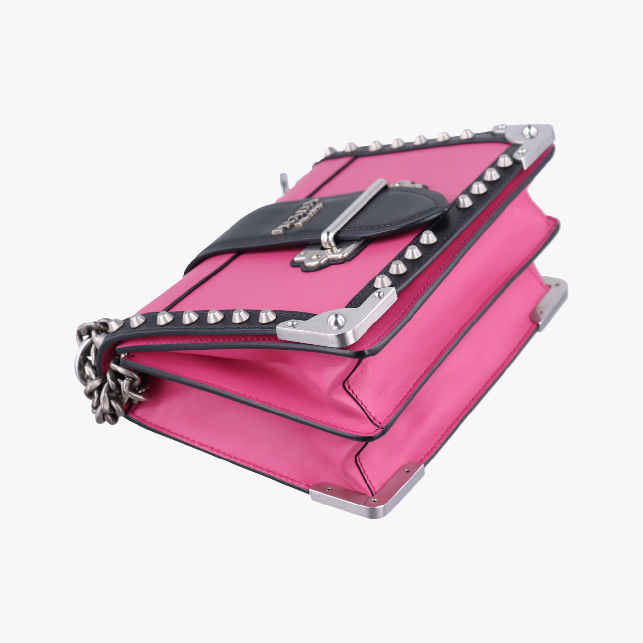 Cahier pink×Black Leather 1BH018 25カイエ ピンク×ブラック レザー 1BH018 25