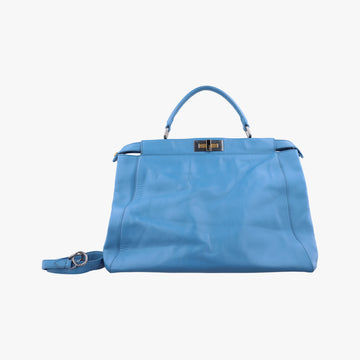 PEEKABOO Large Blue Leather 8BN210 8BN210-FZM-128-2373ピーカブー ラージ ブルー レザー 8BN210 8BN210-FZM-128-2373