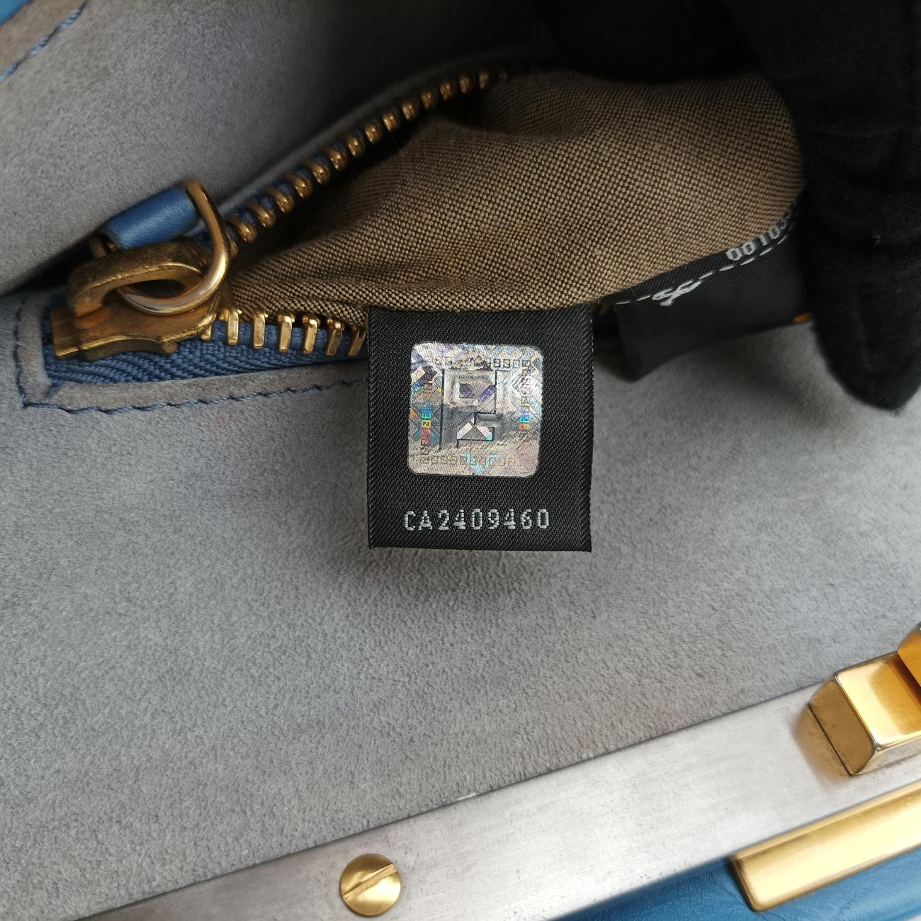 PEEKABOO Large Blue Leather 8BN210 8BN210-FZM-128-2373ピーカブー ラージ ブルー レザー 8BN210 8BN210-FZM-128-2373