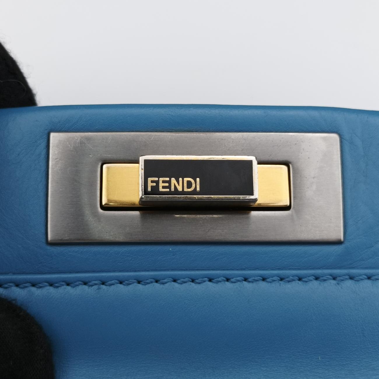 PEEKABOO Large Blue Leather 8BN210 8BN210-FZM-128-2373ピーカブー ラージ ブルー レザー 8BN210 8BN210-FZM-128-2373