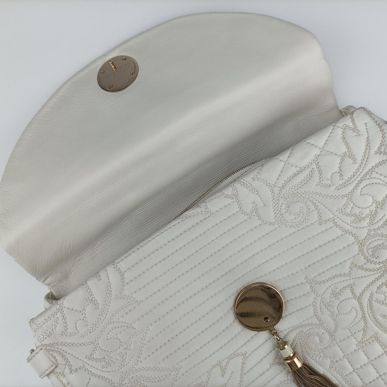 Embossed Leather Talia Vanitas White Leather エンボス レザー タリア ヴァニタス ホワイト レザー 