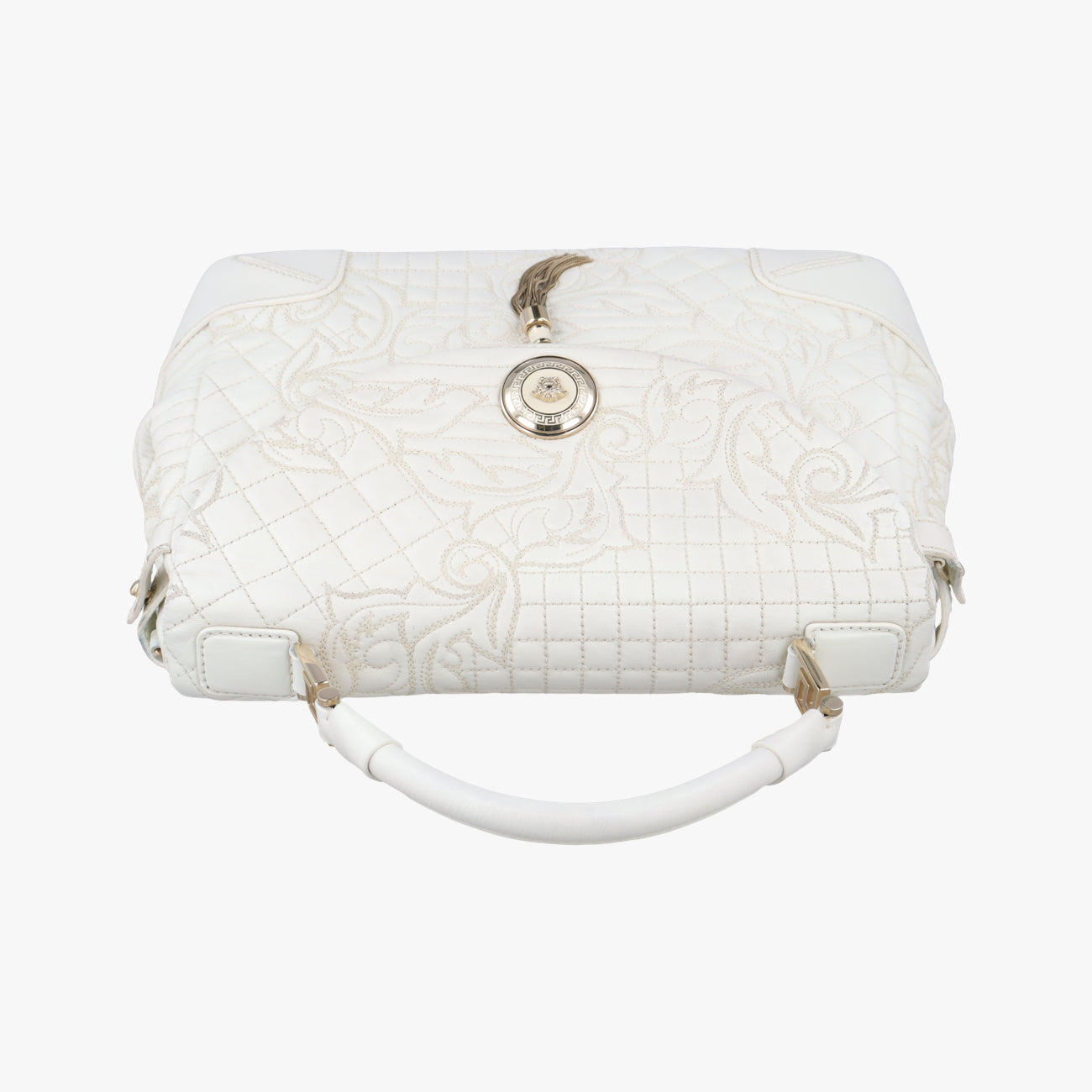 Embossed Leather Talia Vanitas White Leather エンボス レザー タリア ヴァニタス ホワイト レザー 