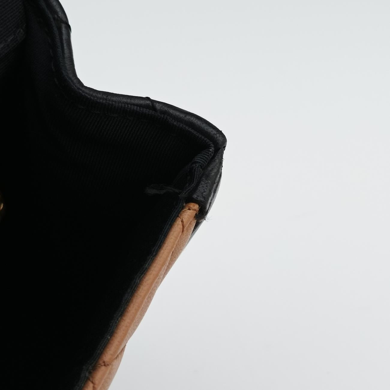 Elegant CC Flap Beige×black Leather A91365 23230869マトラッセ シングルフラップ ベージュ×ブラック レザー A91365 23230869