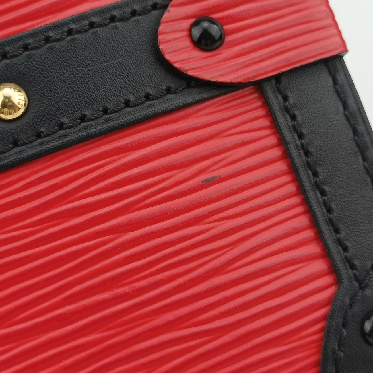 Trunk Clutch Rouge×Black Epi M51697 Lot number unknownトランククラッチ ルージュ×ブラック エピ M51697 製番不明