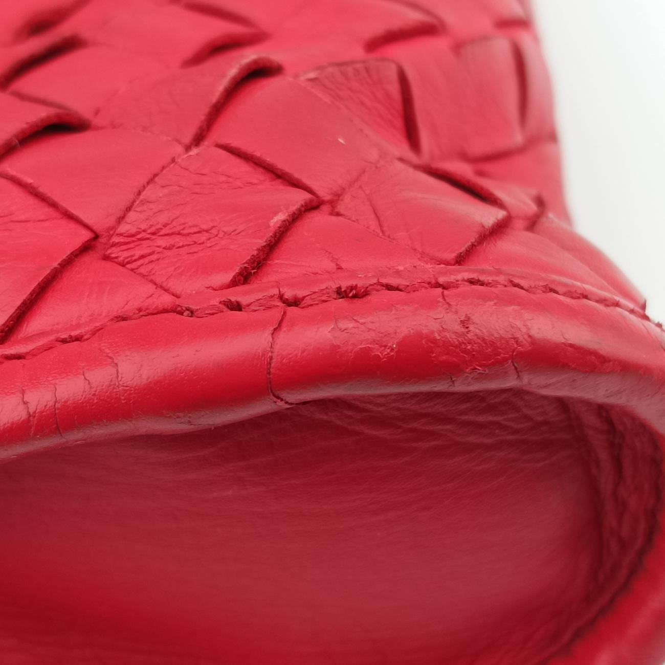 Intrecciato Red lambskin B02585004Sイントレチャート レッド ラムスキン B02585004S