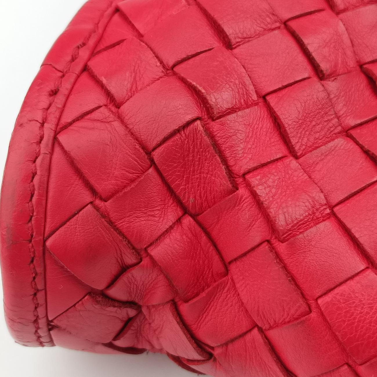 Intrecciato Red lambskin B02585004Sイントレチャート レッド ラムスキン B02585004S