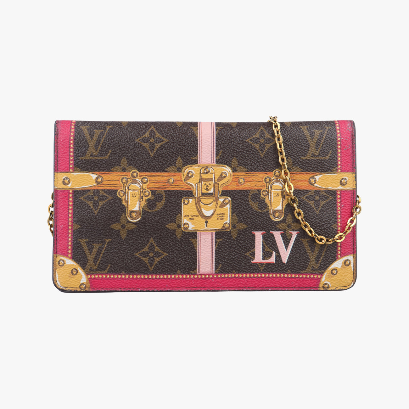 Pochette Weekend brown×Fuchsia Pink Monogram Canvas M62456 UB1188ポシェット ウィークエンド モノグラム/ブラウン系×フューシャピンク モノグラムキャンバス M62456 UB1188