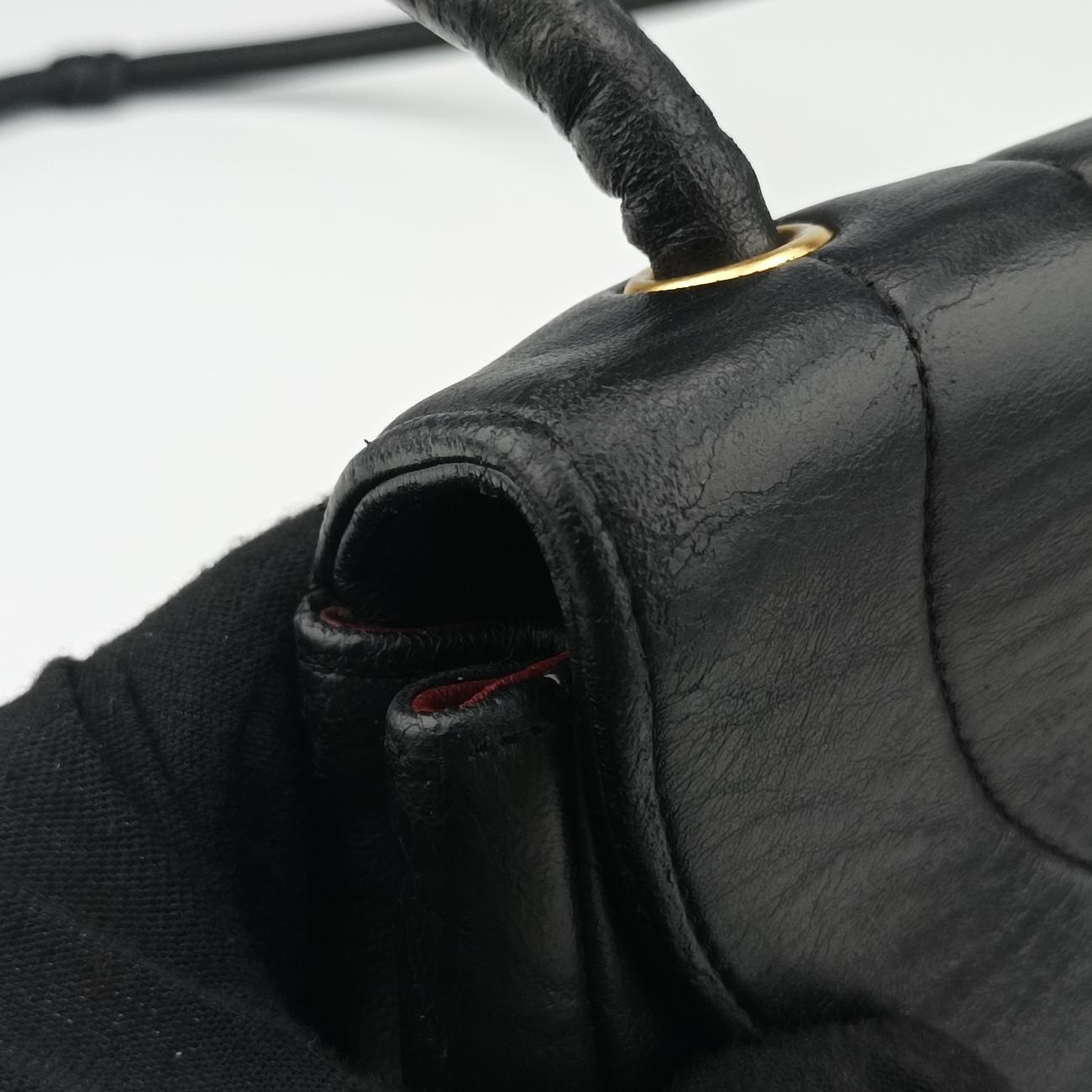 Mademoiselle Cocomark Black Lambskin マドモアゼル ココマーク ブラック ラムスキン 