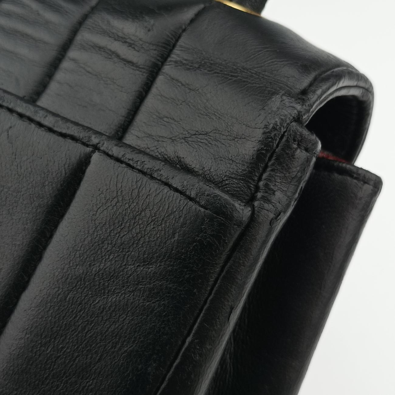 Mademoiselle Cocomark Black Lambskin マドモアゼル ココマーク ブラック ラムスキン 