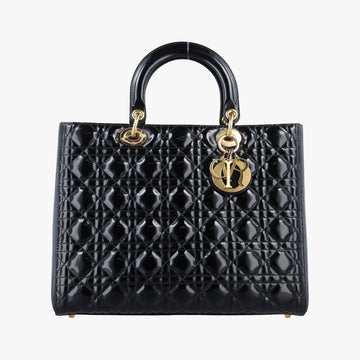 Lady Dior Black Patent 05-MA-1110 Aレディディオール ブラック パテント 05-MA-1110 A