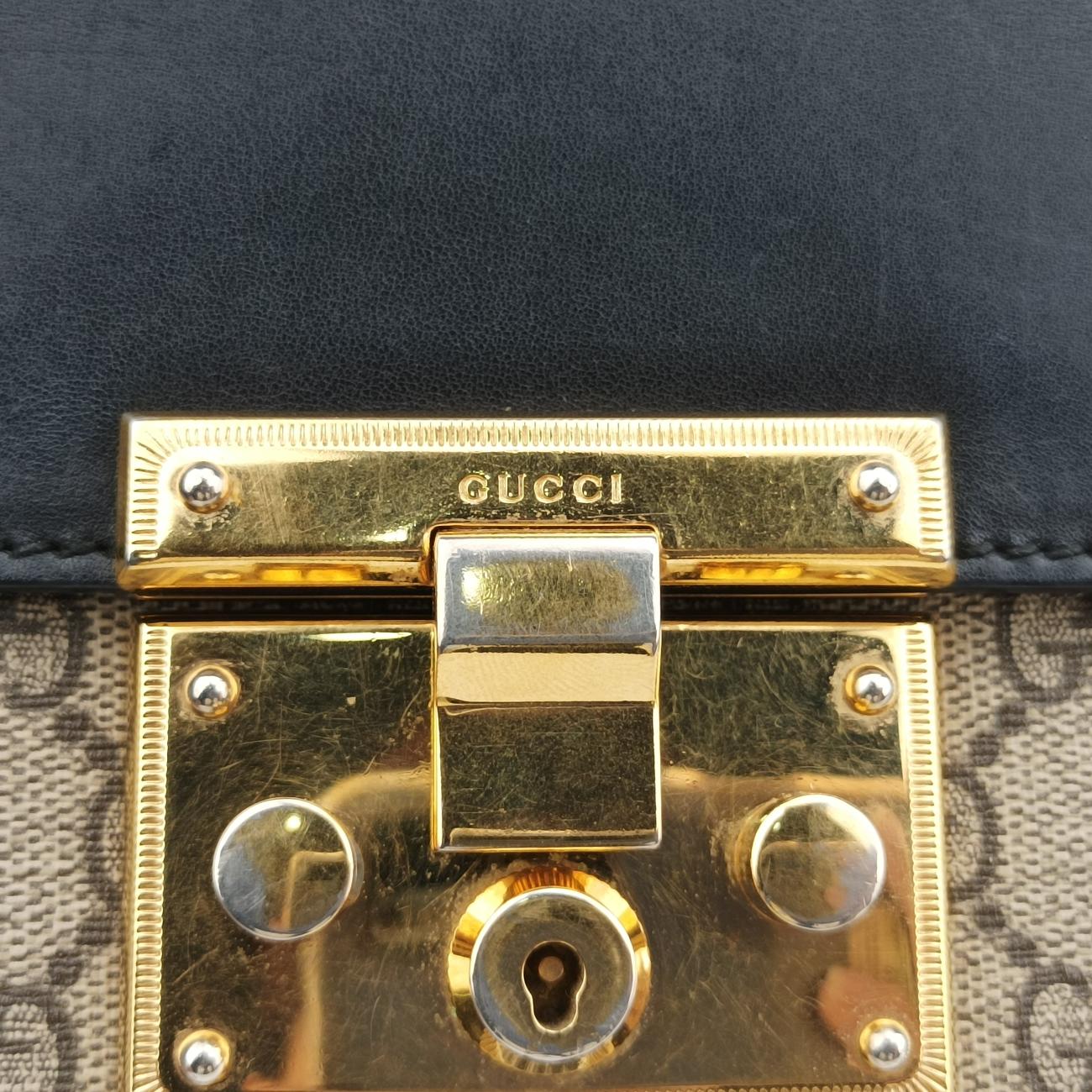 Padlock Brown×Black Leather 409487 C027582622パドロック ブラウン×ブラック レザー 409487 C027582622