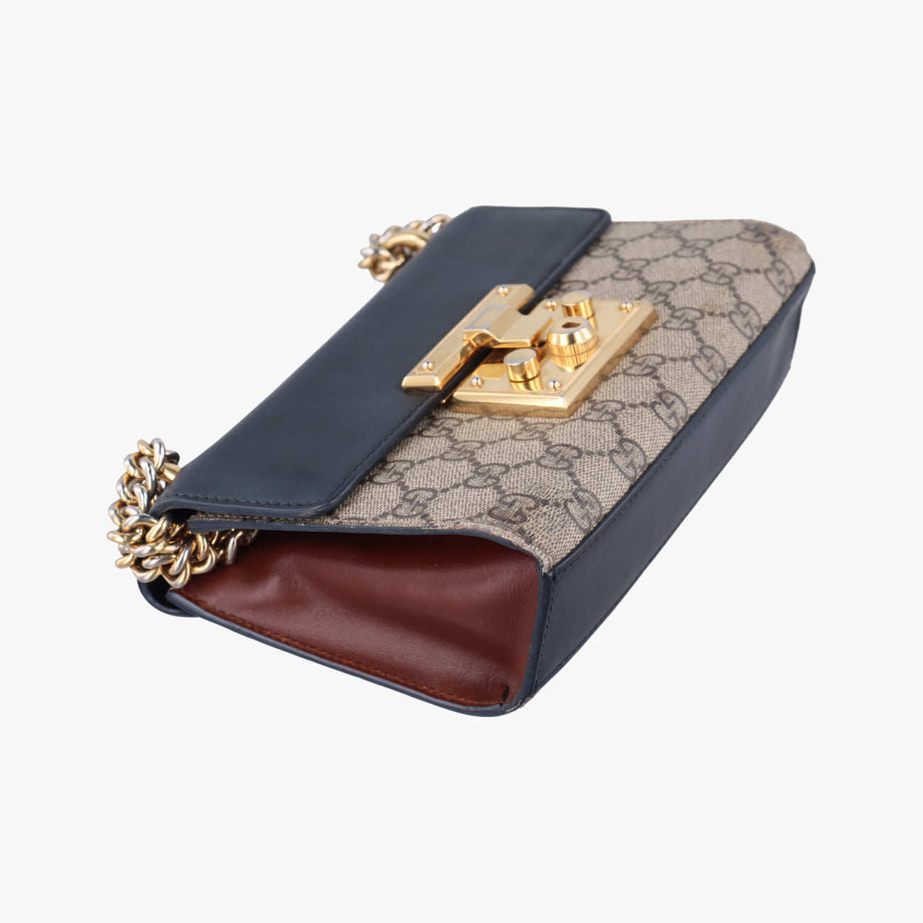 Padlock Brown×Black Leather 409487 C027582622パドロック ブラウン×ブラック レザー 409487 C027582622