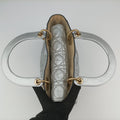 Lady Dior Silver Leather 09-BO-0137レディディオール シルバー レザー 09-BO-0137
