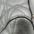 Lady Dior Silver Leather 09-BO-0137レディディオール シルバー レザー 09-BO-0137
