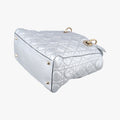 Lady Dior Silver Leather 09-BO-0137レディディオール シルバー レザー 09-BO-0137