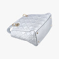 Lady Dior Silver Leather 09-BO-0137レディディオール シルバー レザー 09-BO-0137