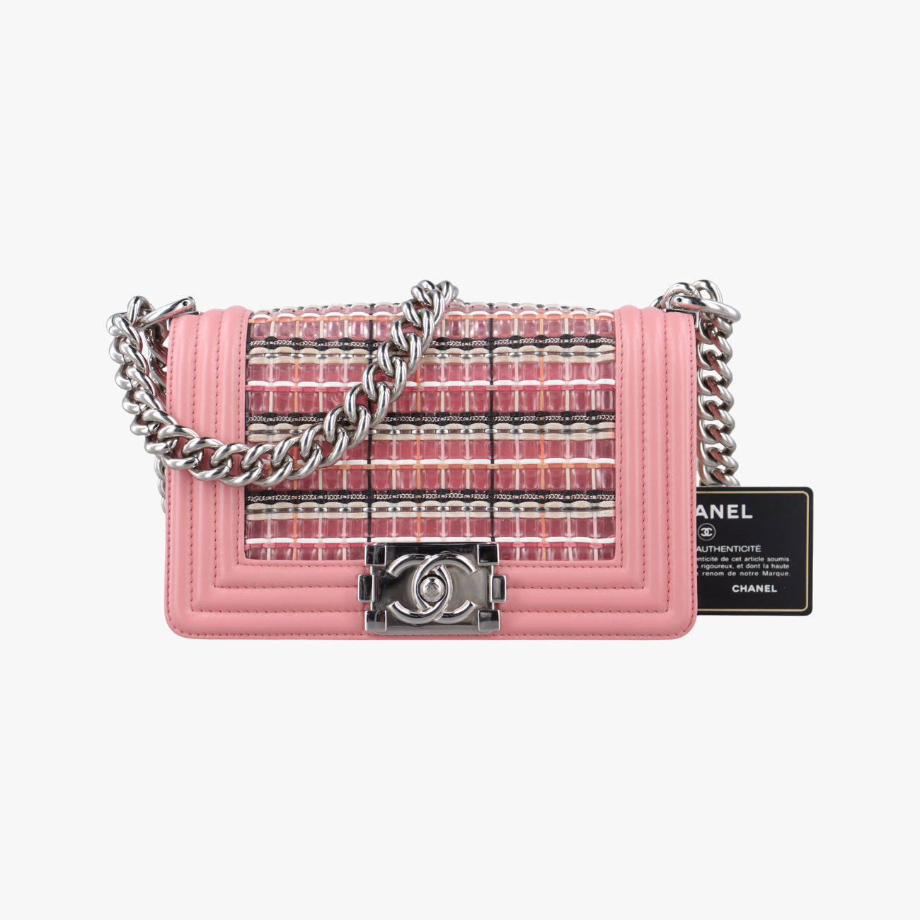 BOY CHANEL Pink×Multicolour Leather x Plastic A67085 24257697ボーイシャネル ピンク×マルチカラー レザー×プラスチック A67085 24257697