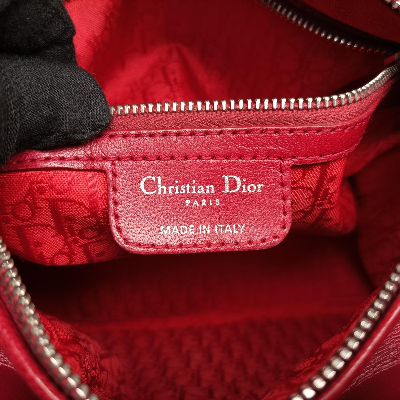 Lady Dior Red lambskin 96-MA-0059レディディオール レッド ラムスキン 96-MA-0059