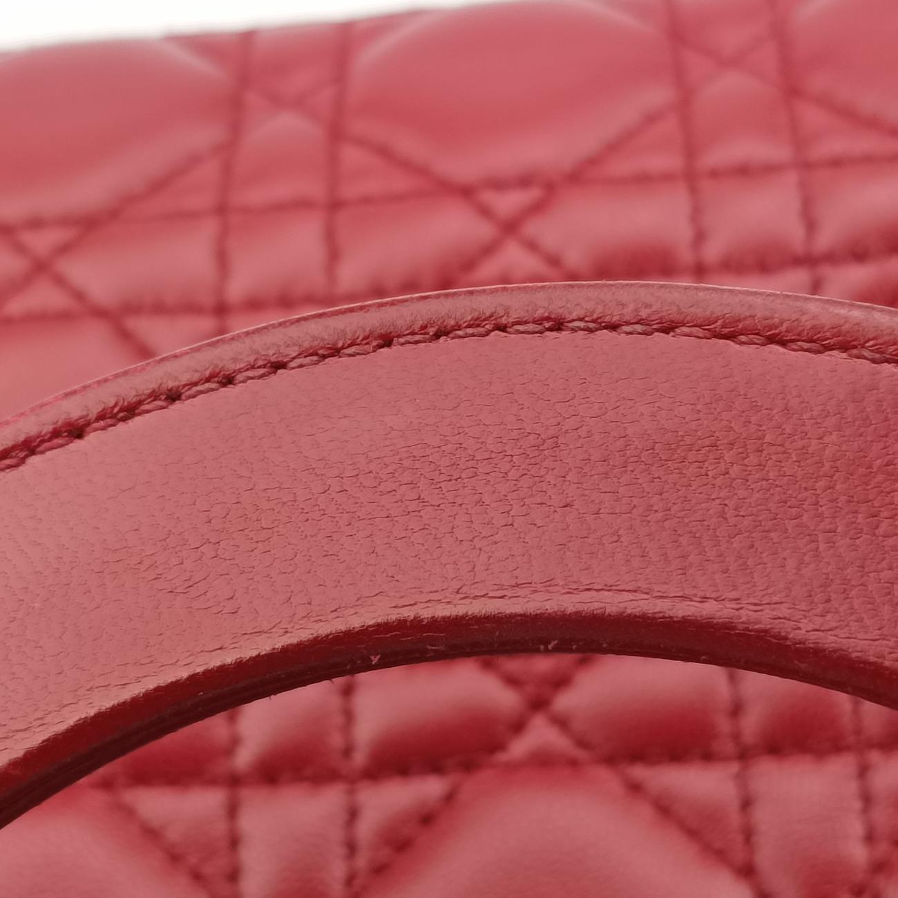 Lady Dior Red lambskin 96-MA-0059レディディオール レッド ラムスキン 96-MA-0059