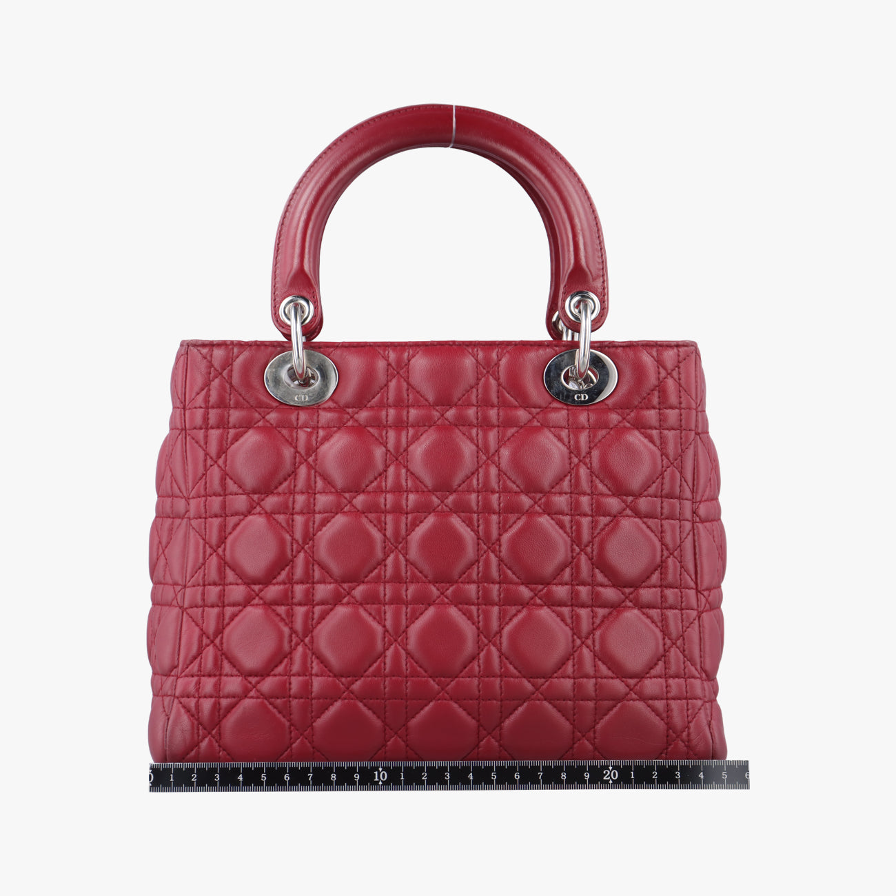 Lady Dior Red lambskin 96-MA-0059レディディオール レッド ラムスキン 96-MA-0059
