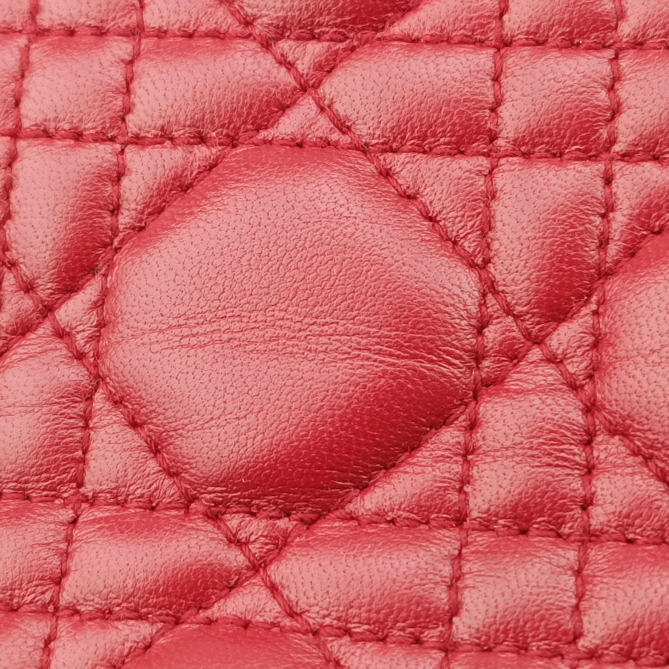 Lady Dior Red lambskin 96-MA-0059レディディオール レッド ラムスキン 96-MA-0059