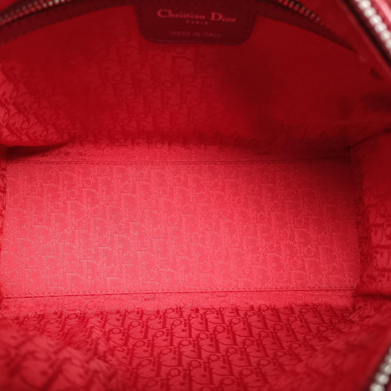 Lady Dior Red lambskin 96-MA-0059レディディオール レッド ラムスキン 96-MA-0059