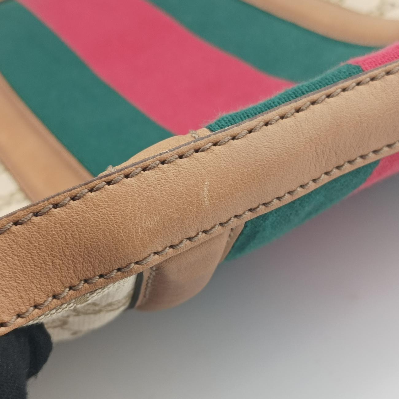 GG Supreme Beige x Red x Green PVC coated canvas 312050 A013521873GGスプリーム ベージュ×レッド×グリーン PVCコーティングキャンバス 312050 A013521873