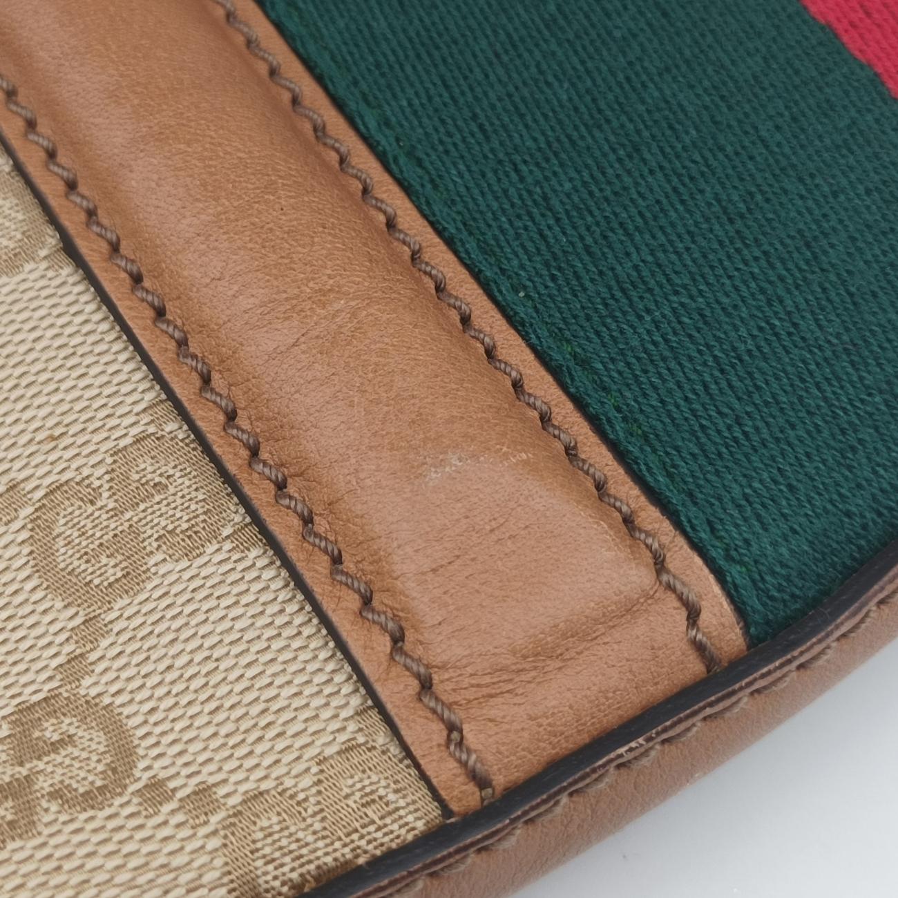 GG Supreme Beige x Red x Green PVC coated canvas 312050 A013521873GGスプリーム ベージュ×レッド×グリーン PVCコーティングキャンバス 312050 A013521873