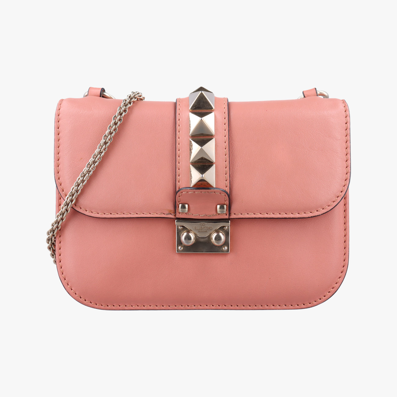 Rockstud Glam Lock Pink Leather Lot number unknownロックスタッズ グラムロック スモール ピンク レザー 製番不明