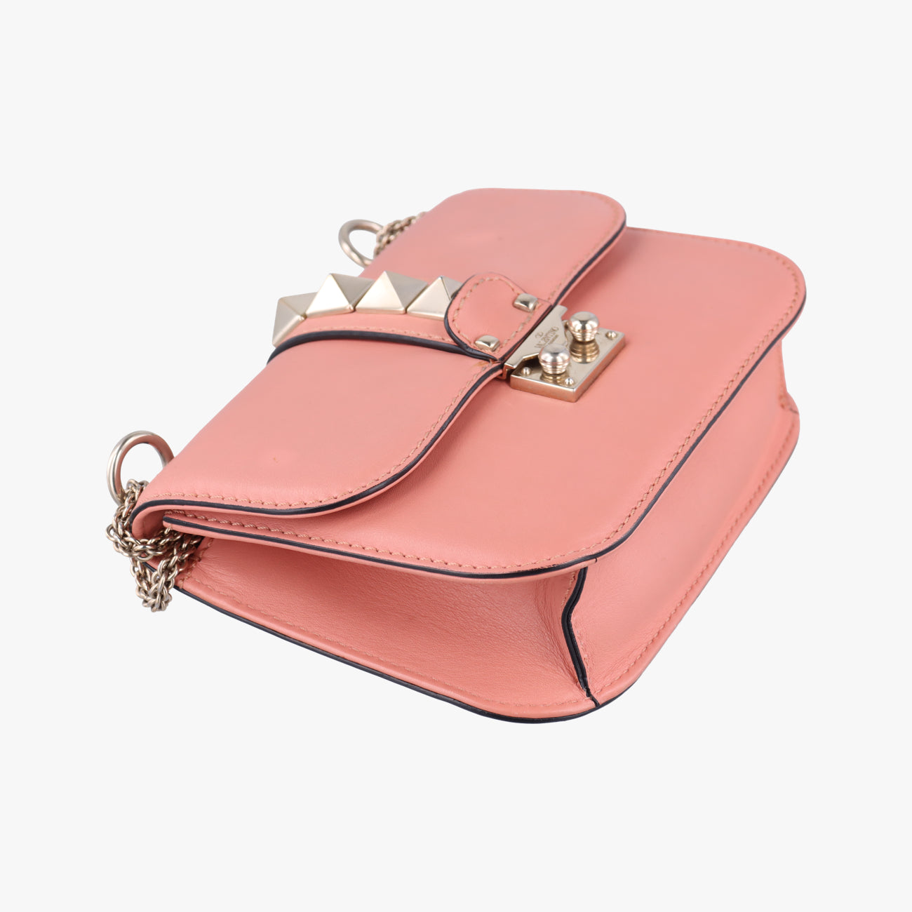 Rockstud Glam Lock Pink Leather Lot number unknownロックスタッズ グラムロック スモール ピンク レザー 製番不明
