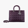 Lady Dior Purple lambskin 01-MA-0130レディディオール パープル ラムスキン 01-MA-0130