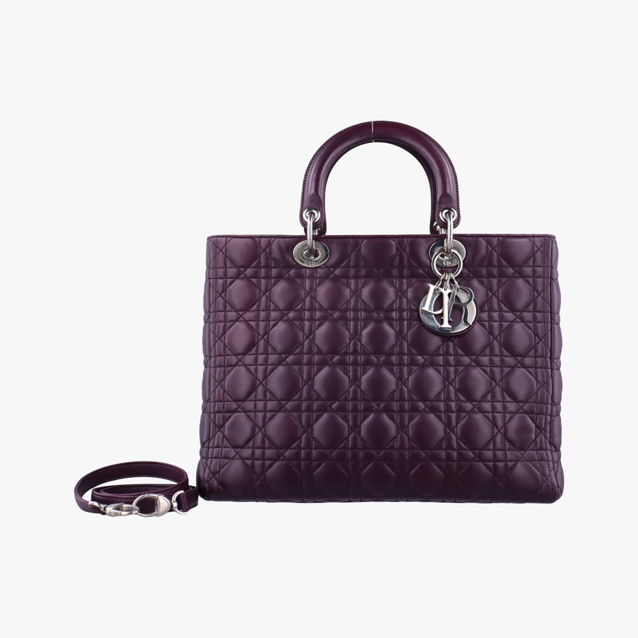 Lady Dior Purple lambskin 01-MA-0130レディディオール パープル ラムスキン 01-MA-0130
