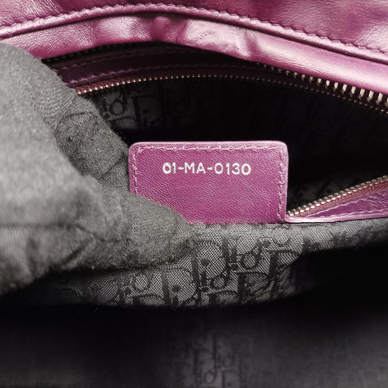 Lady Dior Purple lambskin 01-MA-0130レディディオール パープル ラムスキン 01-MA-0130