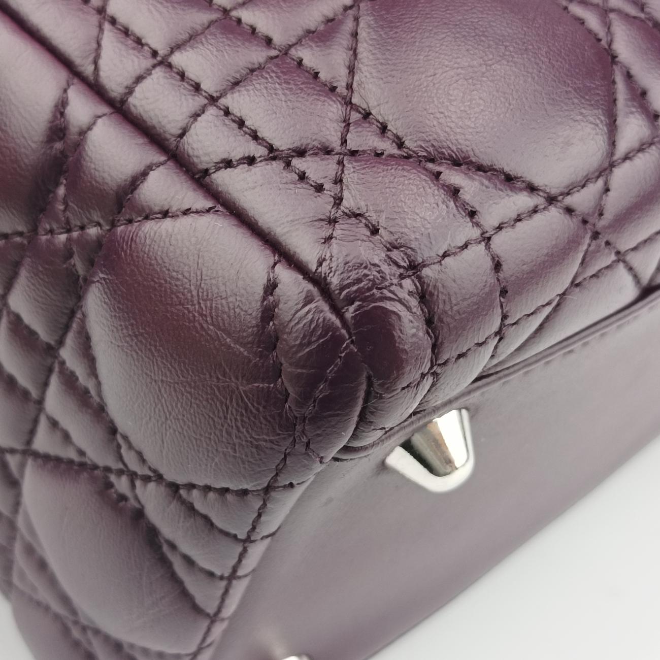 Lady Dior Purple lambskin 01-MA-0130レディディオール パープル ラムスキン 01-MA-0130