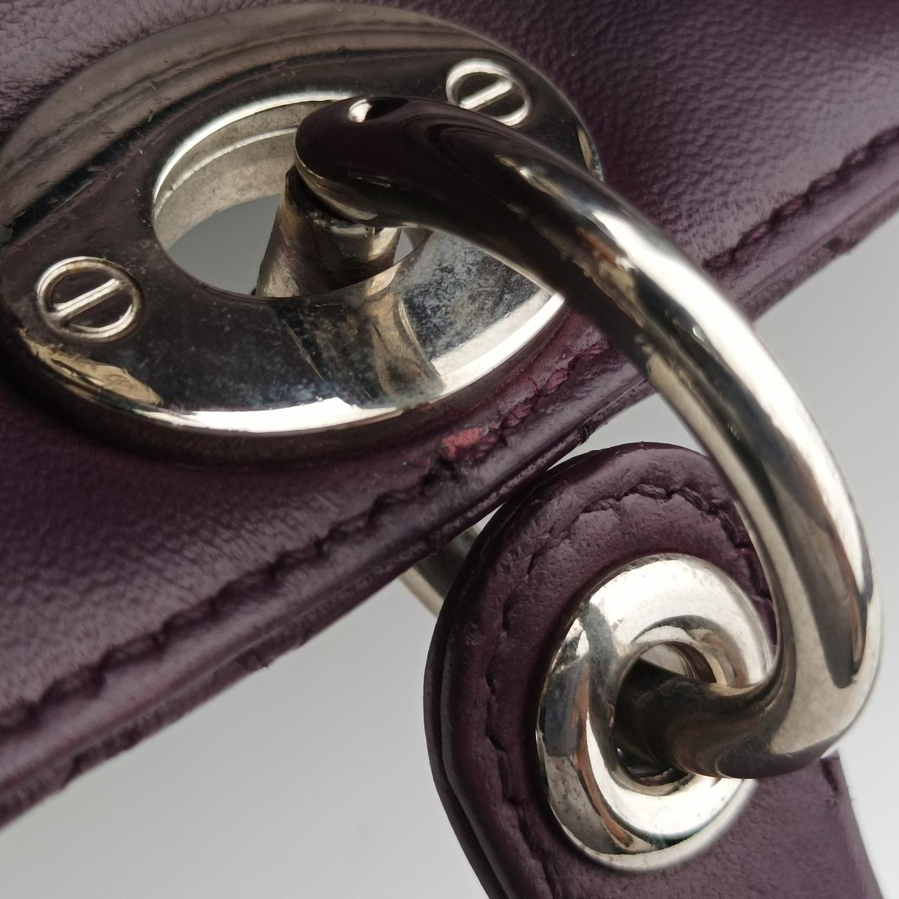 Lady Dior Purple lambskin 01-MA-0130レディディオール パープル ラムスキン 01-MA-0130