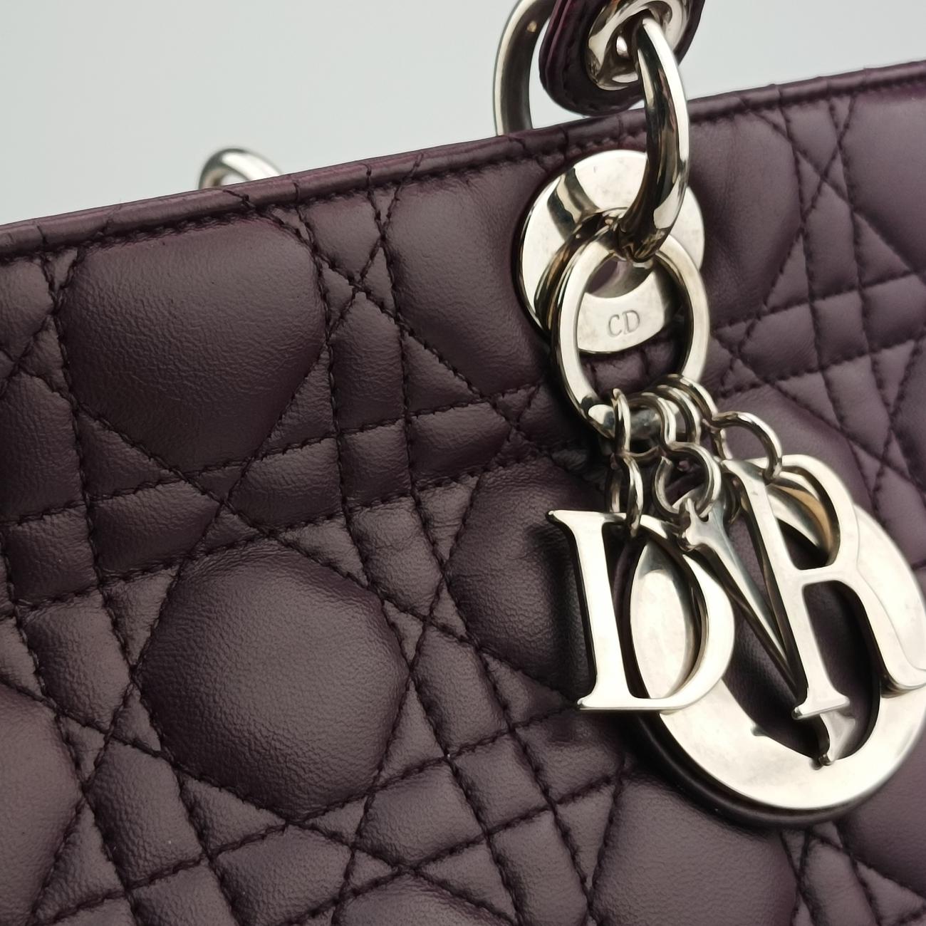 Lady Dior Purple lambskin 01-MA-0130レディディオール パープル ラムスキン 01-MA-0130