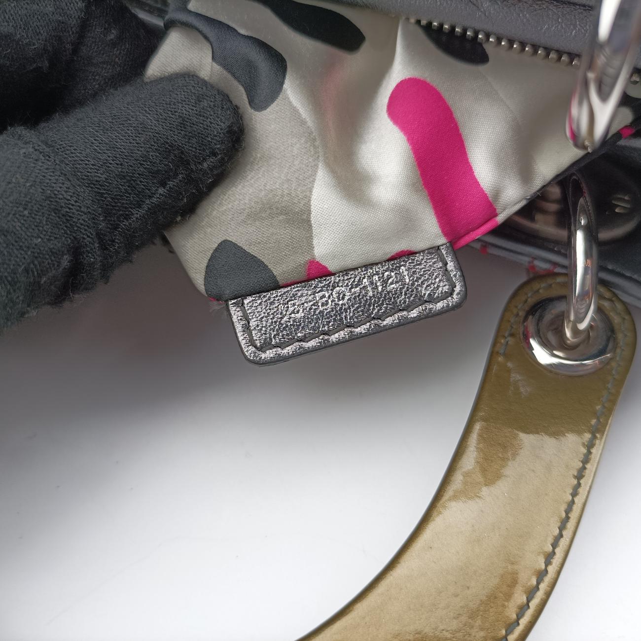 Lady Dior Silver x Golden x Pink lambskin 15-BO-1121レディディオール シルバー×ゴールド×ピンク ラムスキン 15-BO-1121