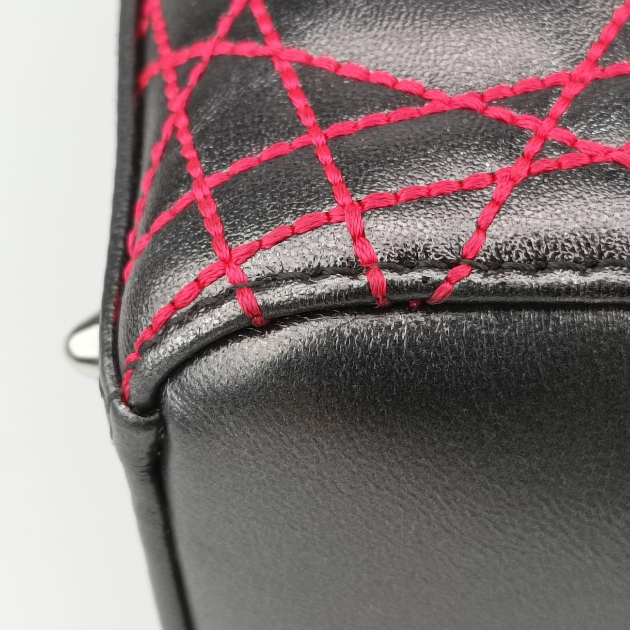 Lady Dior Silver x Golden x Pink lambskin 15-BO-1121レディディオール シルバー×ゴールド×ピンク ラムスキン 15-BO-1121