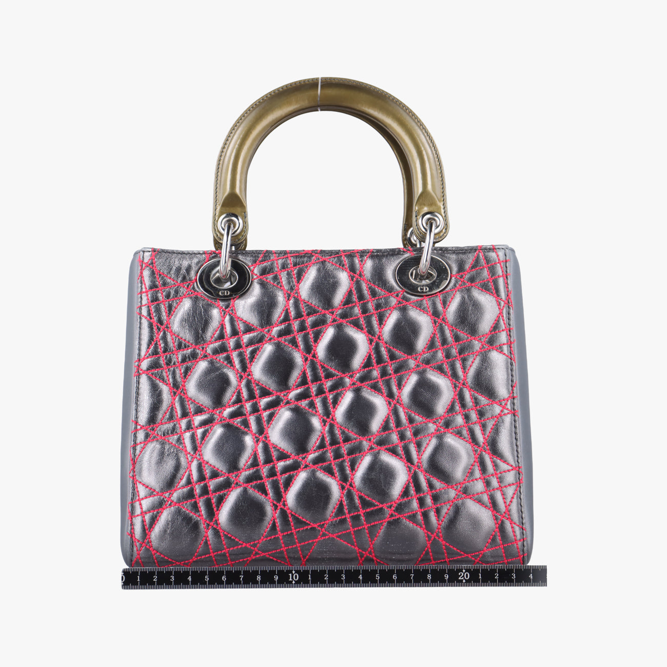 Lady Dior Silver x Golden x Pink lambskin 15-BO-1121レディディオール シルバー×ゴールド×ピンク ラムスキン 15-BO-1121