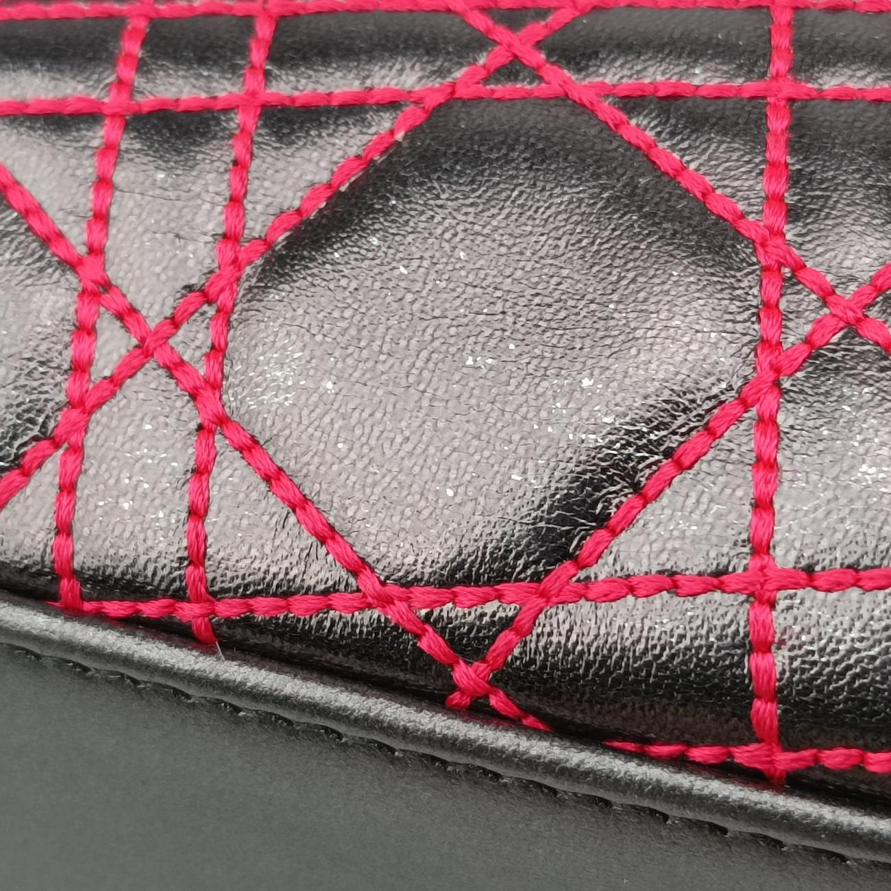 Lady Dior Silver x Golden x Pink lambskin 15-BO-1121レディディオール シルバー×ゴールド×ピンク ラムスキン 15-BO-1121