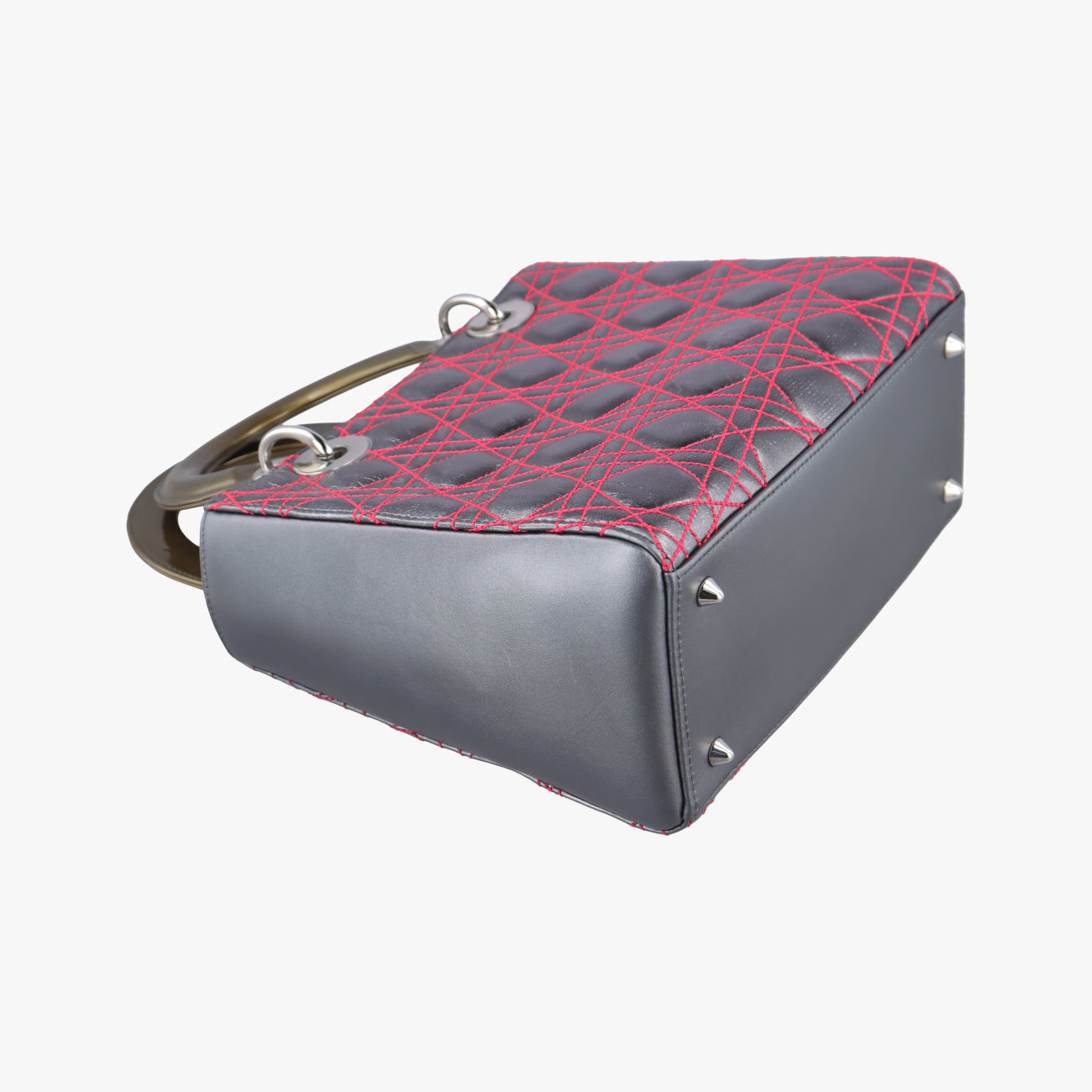 Lady Dior Silver x Golden x Pink lambskin 15-BO-1121レディディオール シルバー×ゴールド×ピンク ラムスキン 15-BO-1121