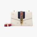Sylvie Ivory x Navy x Red Leather 524405 A029046958シルヴィ アイボリー×ネイビー×レッド レザー 524405 A029046958