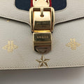 Sylvie Ivory x Navy x Red Leather 524405 A029046958シルヴィ アイボリー×ネイビー×レッド レザー 524405 A029046958