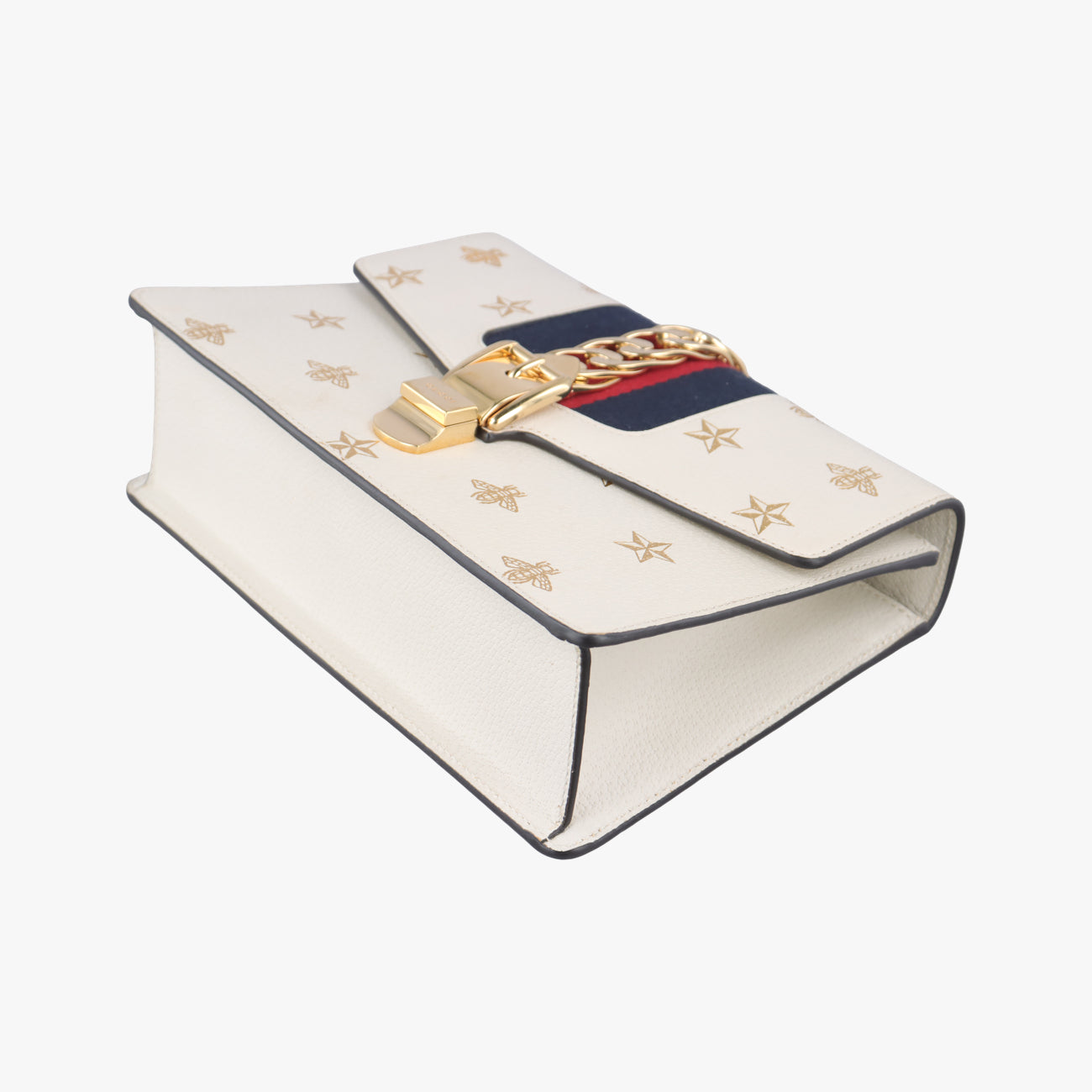 Sylvie Ivory x Navy x Red Leather 524405 A029046958シルヴィ アイボリー×ネイビー×レッド レザー 524405 A029046958