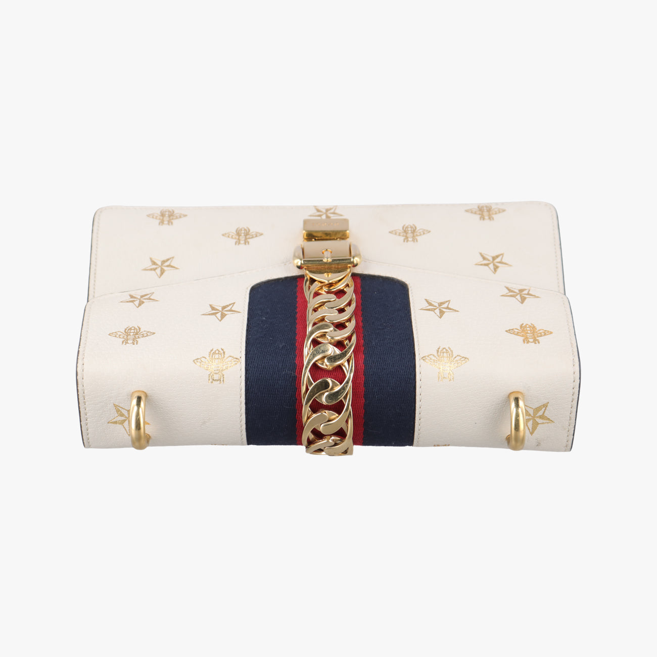 Sylvie Ivory x Navy x Red Leather 524405 A029046958シルヴィ アイボリー×ネイビー×レッド レザー 524405 A029046958