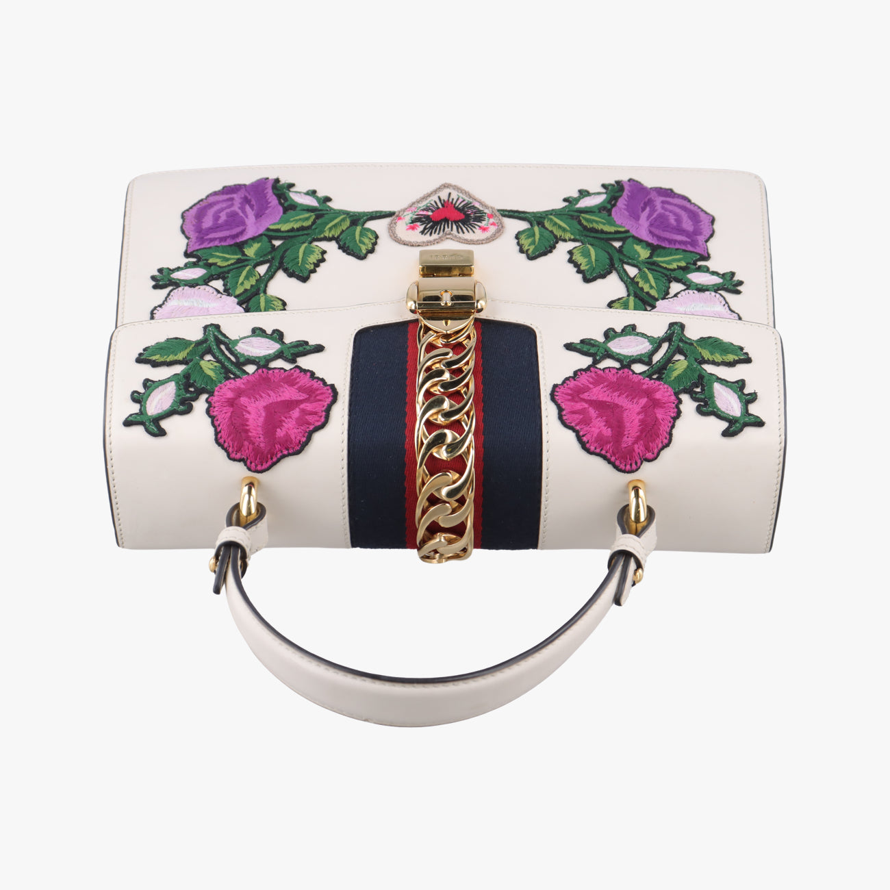 Sylvie White×multicolor Leather 431665 C023269056シルヴィ ホワイト×マルチカラー レザー 431665 C023269056