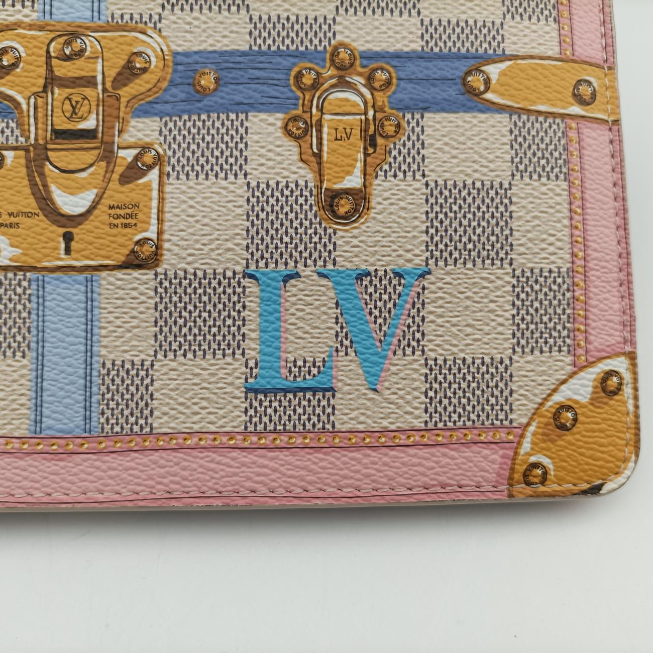 Summer Trunks Pochette Weekend Azur×multicolor Damier Canvas N60108 UB1108サマートランク ポシェット ウィークエンド アズール×マルチカラー ダミエキャンバ N60108 UB1108