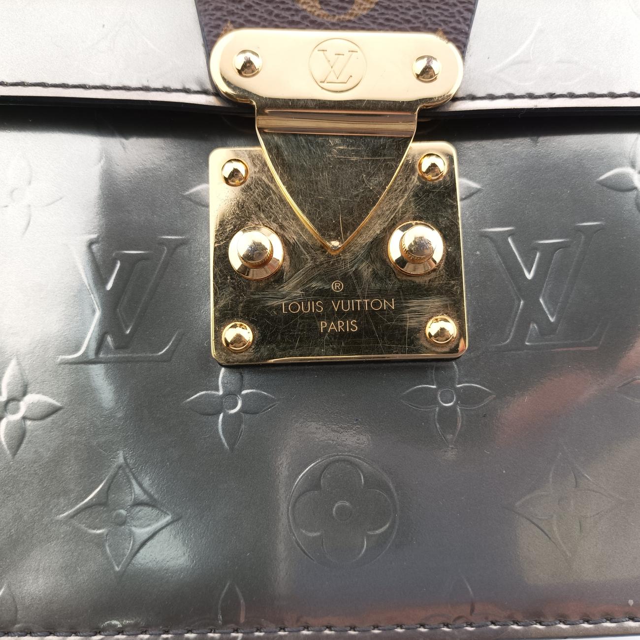 Spring Street PM Silver x Brown x Yellow Vernis x Monogram x Epi M90376 NZ5128スプリングストリートPM シルバー×ブラウン×イエロー ヴェルニ×モノグラム×エピ M90376 NZ5128