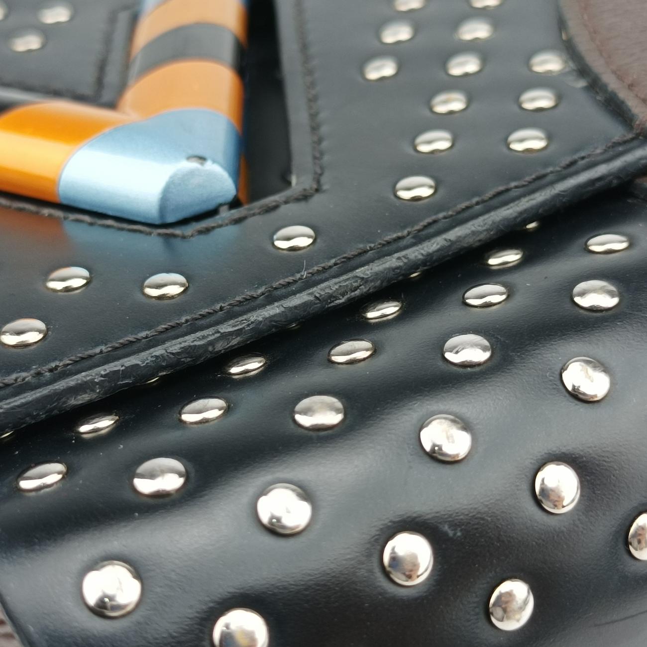 Monogram Studded Twist MM brown×Black×multicolor Monogram Canvas FL2136モノグラム スタッズ ツイスト MM モノグラム/ブラウン系×ブラック×マルチカラー モノグラムキャンバス FL2136