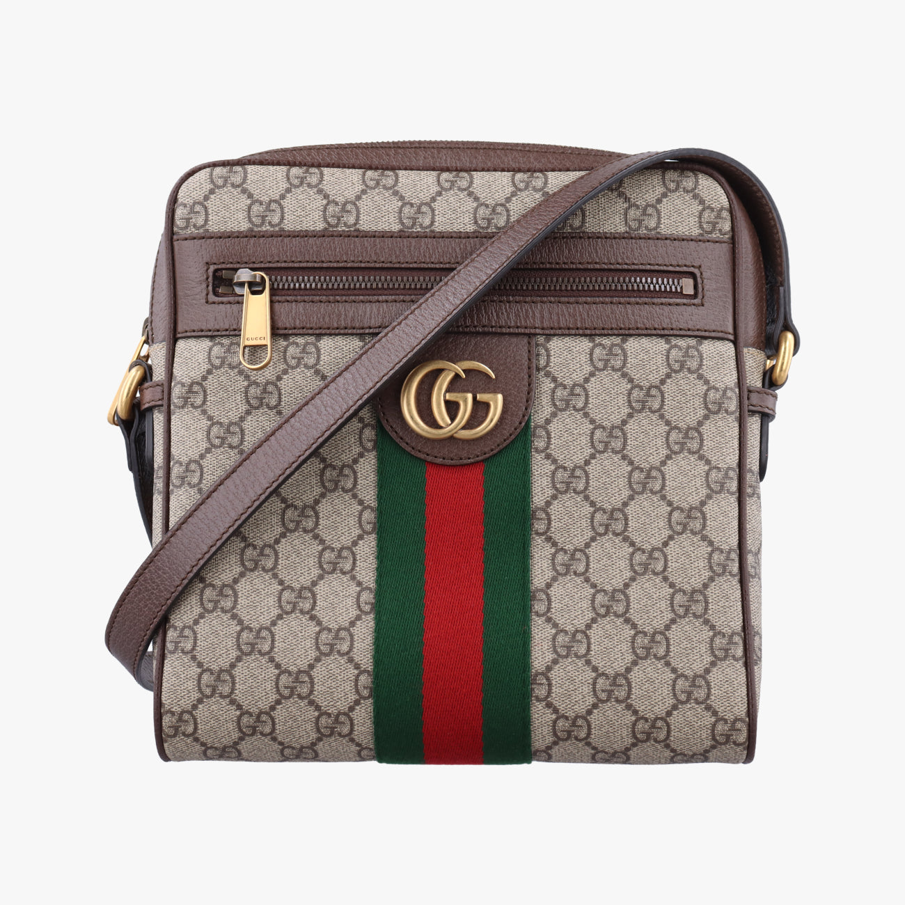 Ophidia Brown×green×red PVC coated canvas 547926 A038071925オフィディア ブラウン×グリーン×レッド PVCコーティングキャンバス 547926 A038071925